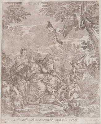 veronese etching from 1682 The Rape of Europa